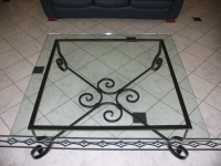 Glass top coffee table