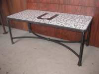 Rectangle mosaic table frame