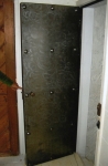 Steel door with rivets